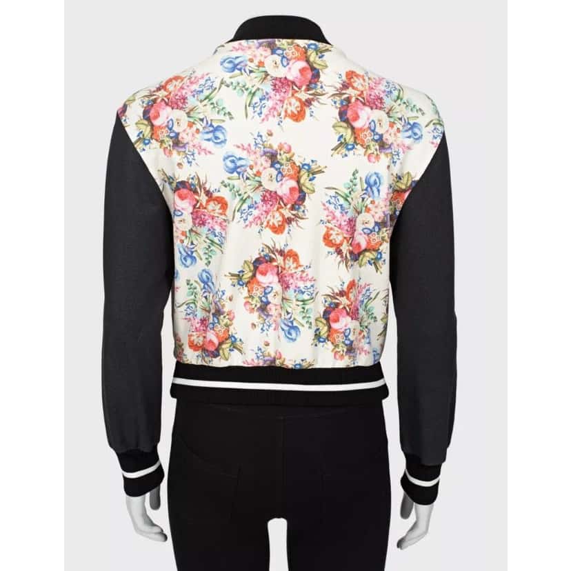 Emanuel Ungaro Emanuel Ungaro Floral Cotton Bomber Jacket - Size XS Pre-owned Silver Cotton Good condition - Inside View