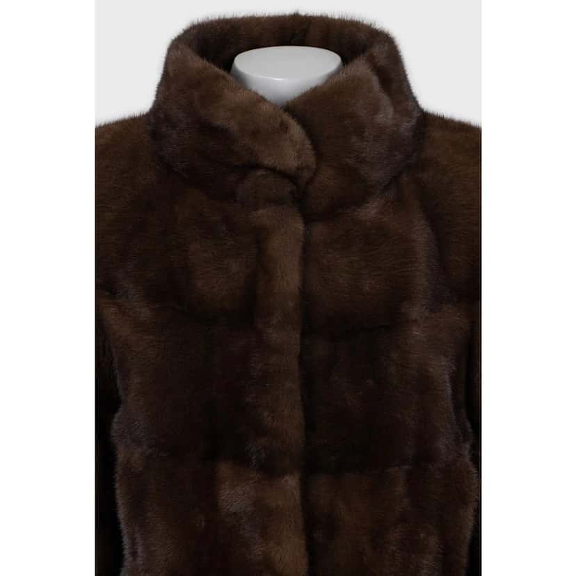 Unsigned Manzari Brown  Coat  Sz.46/ XXL Pre-owned Brown Good condition - Model View