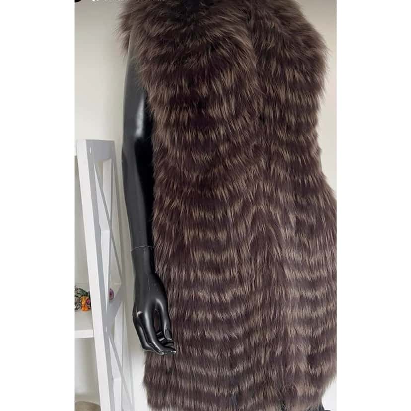 Christian Dior Christian Dior Sleeveless Faux Fur Coat Size 38 - Excellent pre-owned Other Good condition - Back View