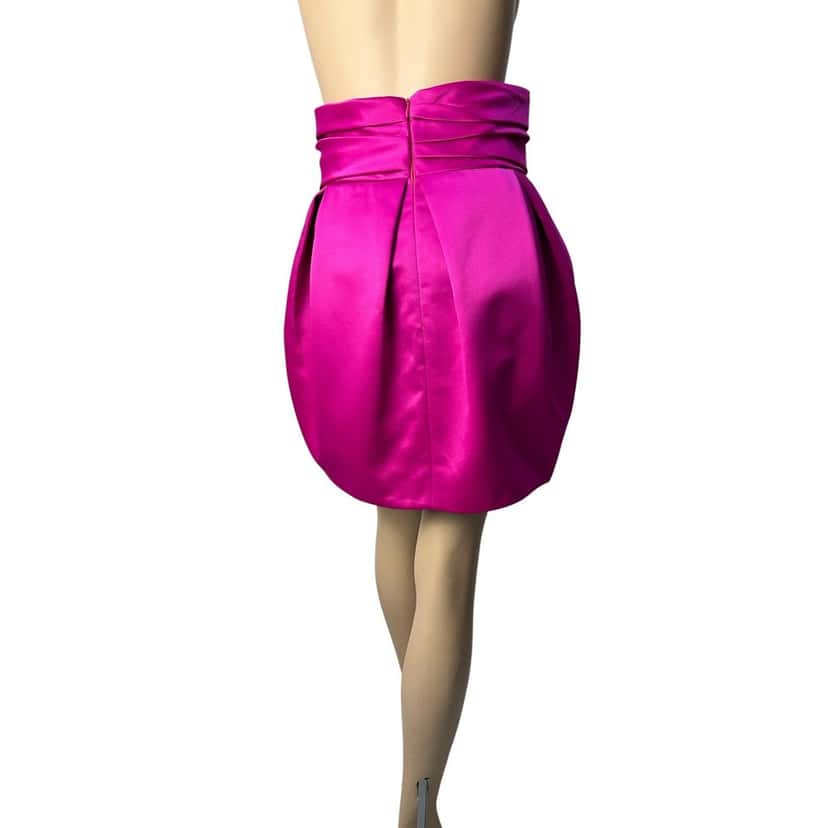Alexandre Vauthier Alexandre Vauthier Satin Fuchsia Mini Skirt  Sz.38 Other Satin Good condition - Back View