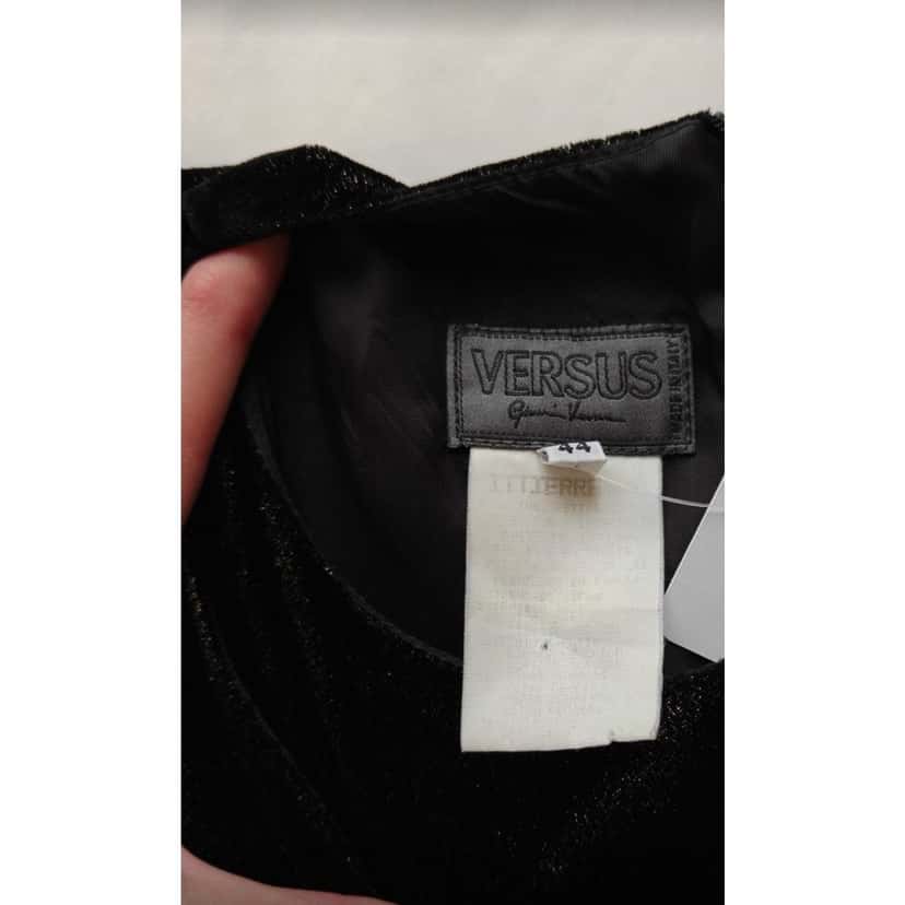 Versace Vintage Versace Versus Black Fitted Dress - Size 44/L Pre-owned Black Good condition - Box View