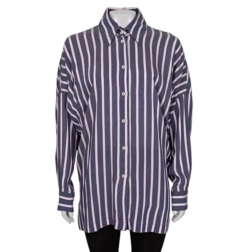 Vivienne Westwood Vivienne Westwood Striped Oversize Viscose Blend Shirt Sz.42/M Pre-owned Purple Silk Good condition - Front View