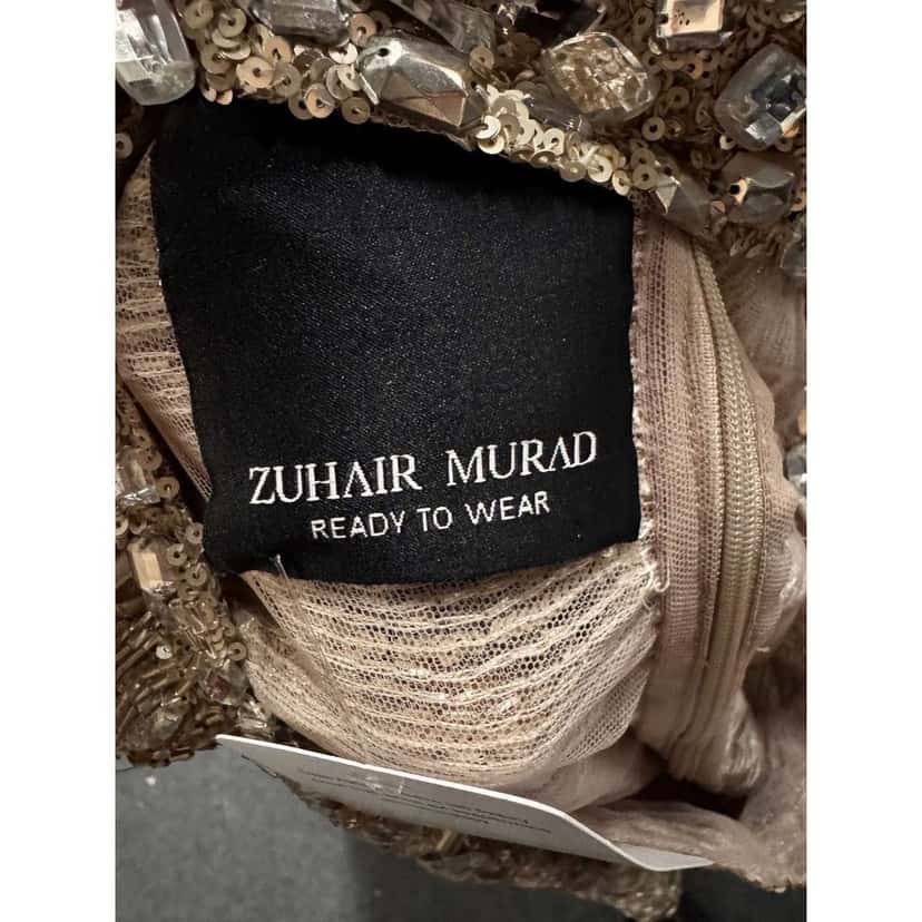 Zuhair Murad Zuhair Murad Silver Beaded Cocktail Dress - Size S Pre-owned Silver Silk Good condition - Box View