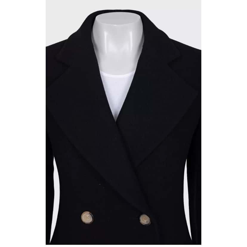 Khaite Khaite Black Wool Coat - US 4 / S Pre-owned Black Wool Good condition - Model View