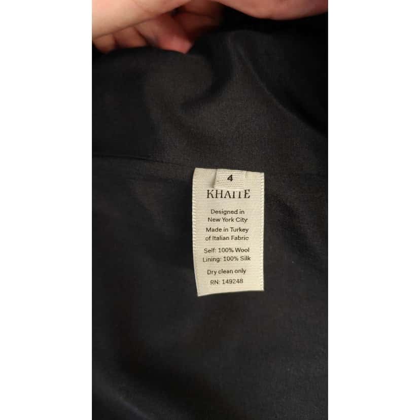 Khaite Khaite Black Wool Coat - US 4 / S Pre-owned Black Wool Good condition - Box View