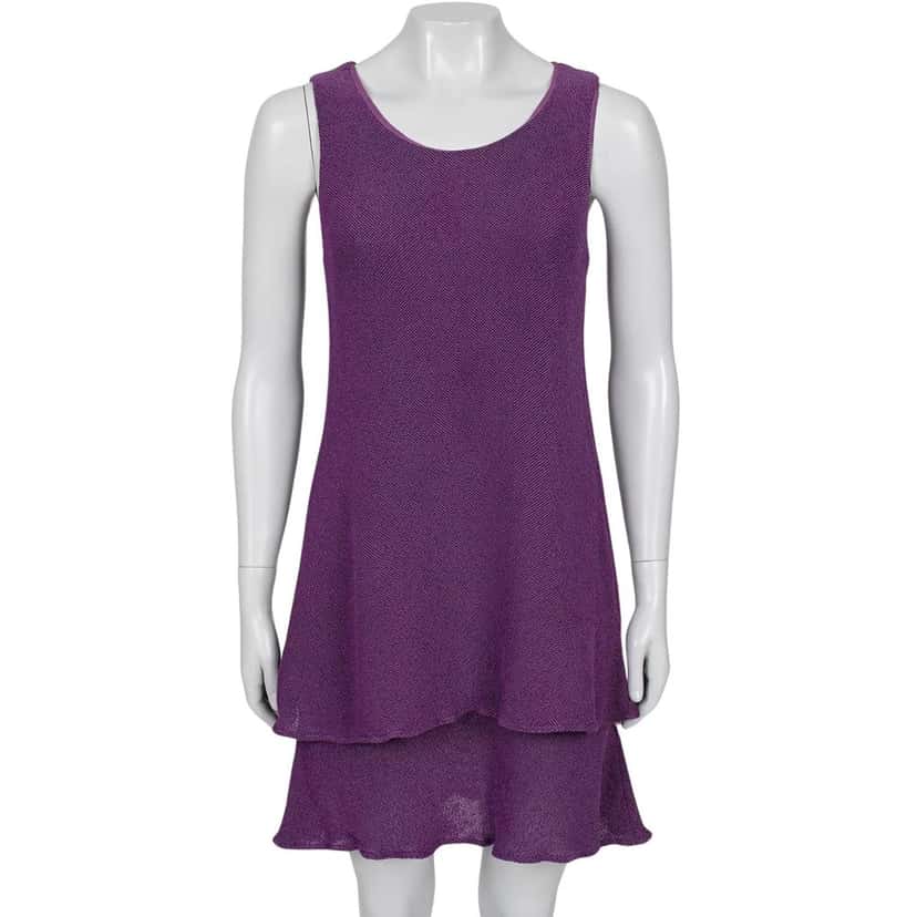 Chanel Vintage Chanel Purple A-Line Dress - Size M Pre-owned Purple Good condition - Front View