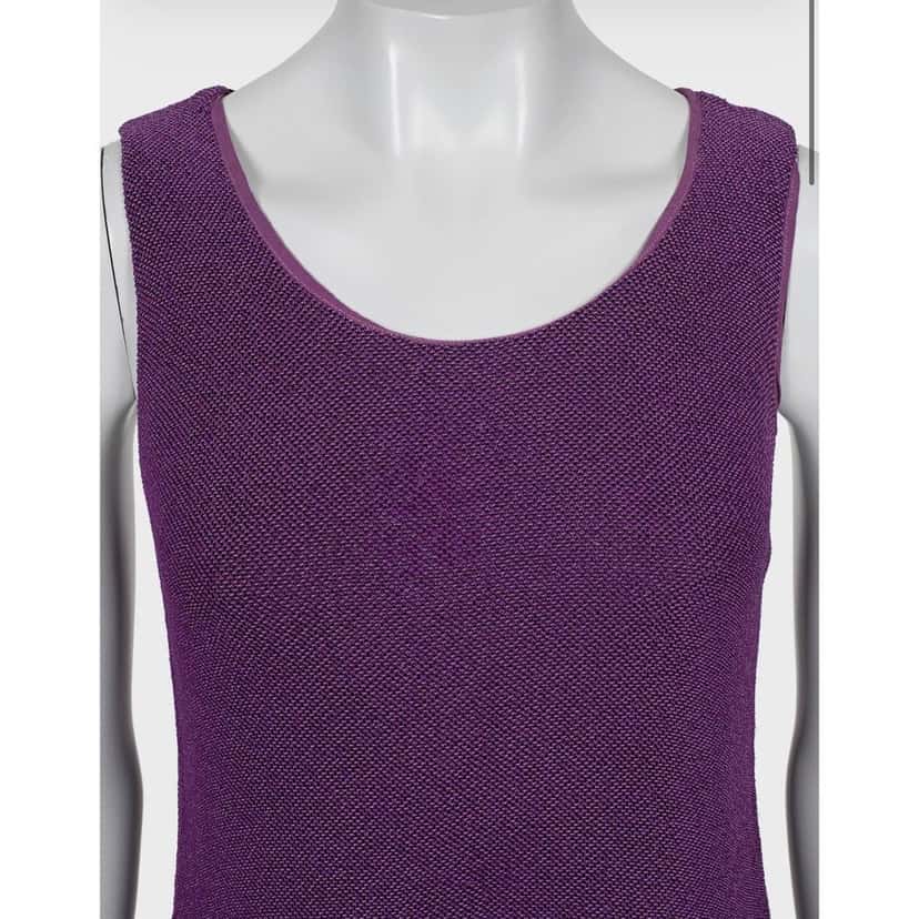 Chanel Vintage Chanel Purple A-Line Dress - Size M Pre-owned Purple Good condition - Model View