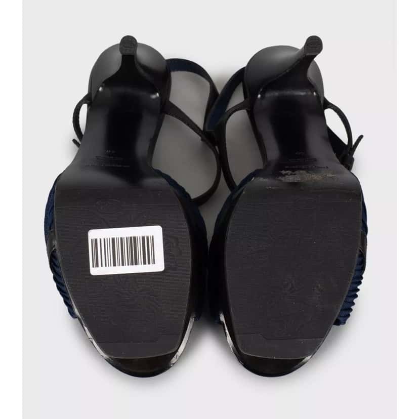 Saint Laurent Saint Laurent Tribute Multicolor High Heel Sandals - Size 40 pre-owned Silver Leather Good condition - Box View