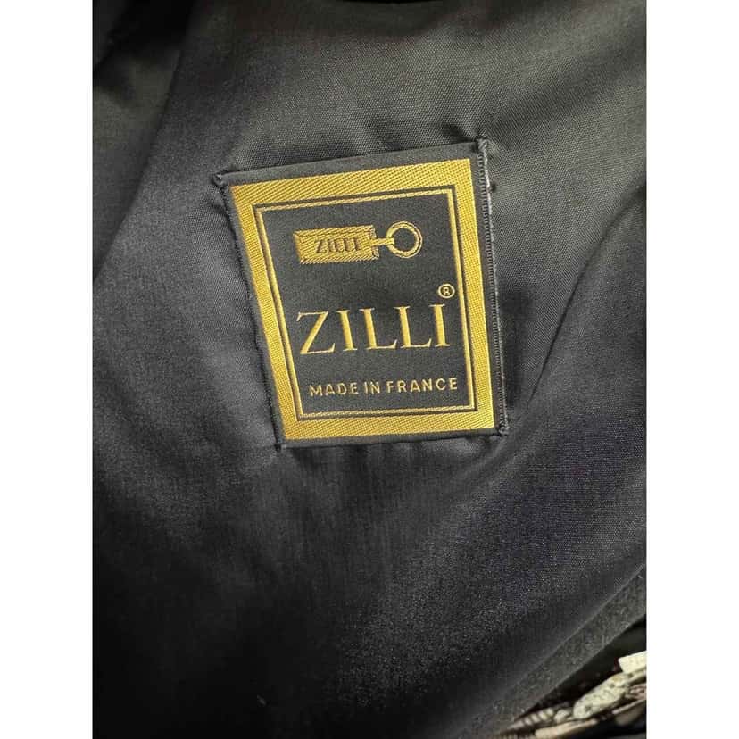 Zilli Zilli Grey Coat with Detachable Faux Fur Trim - Size L Pre-owned Grey Good condition - Box View