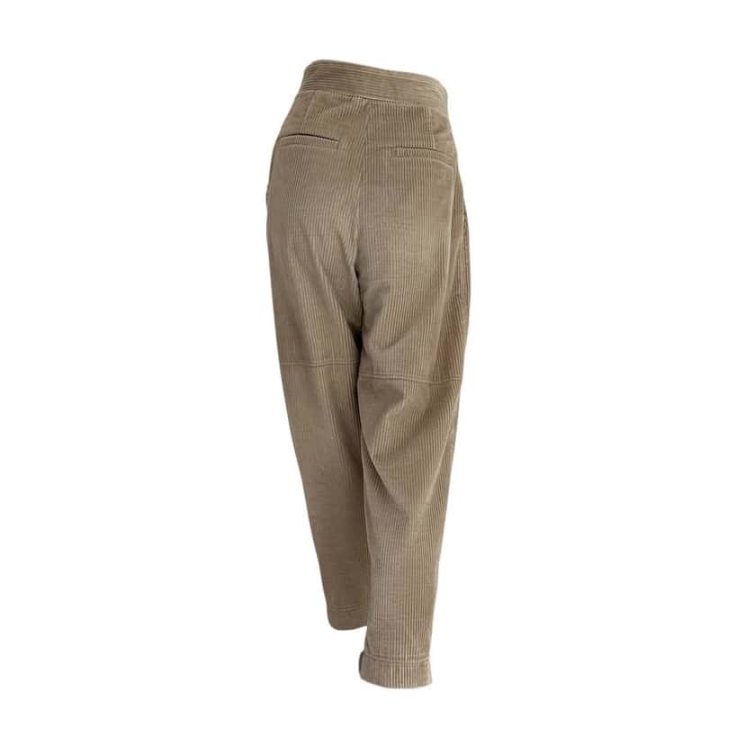 Brunello Cucinelli Brunello Cucinelli Beige Velvet Pants - Size 38 Pre-owned Beige Velvet Good condition - Back View