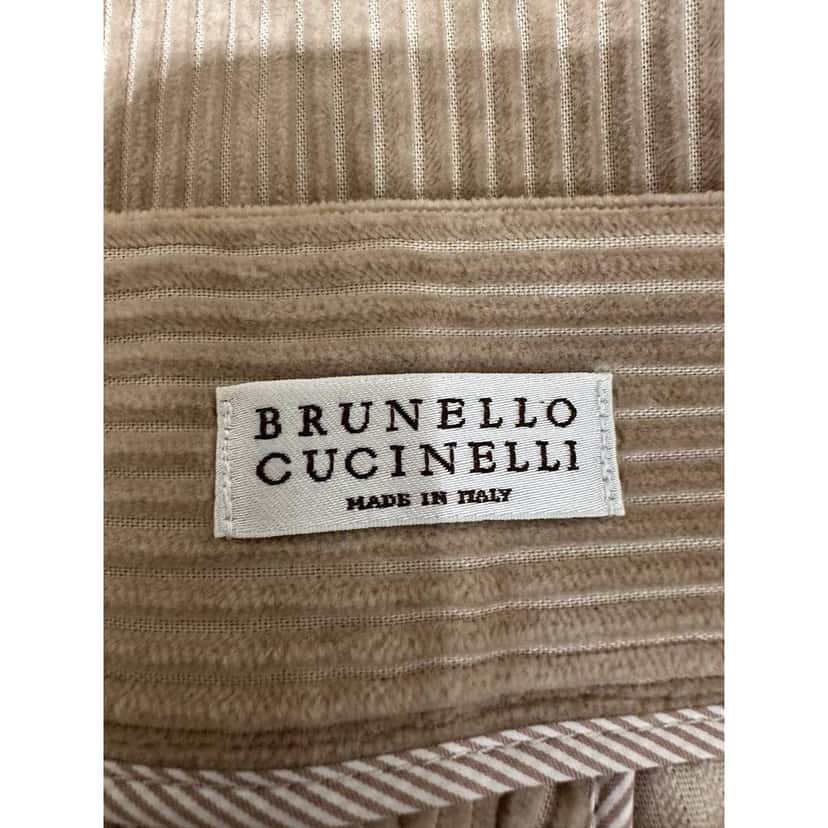 Brunello Cucinelli Brunello Cucinelli Beige Velvet Pants - Size 38 Pre-owned Beige Velvet Good condition - Inside View