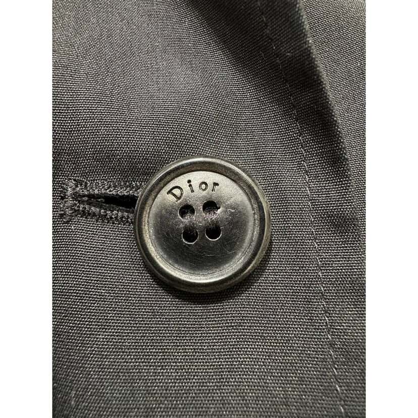 Christian Dior Christian Dior Black Cotton Trench Coat - Size 44 pre-owned Black Cotton Good condition - Box View