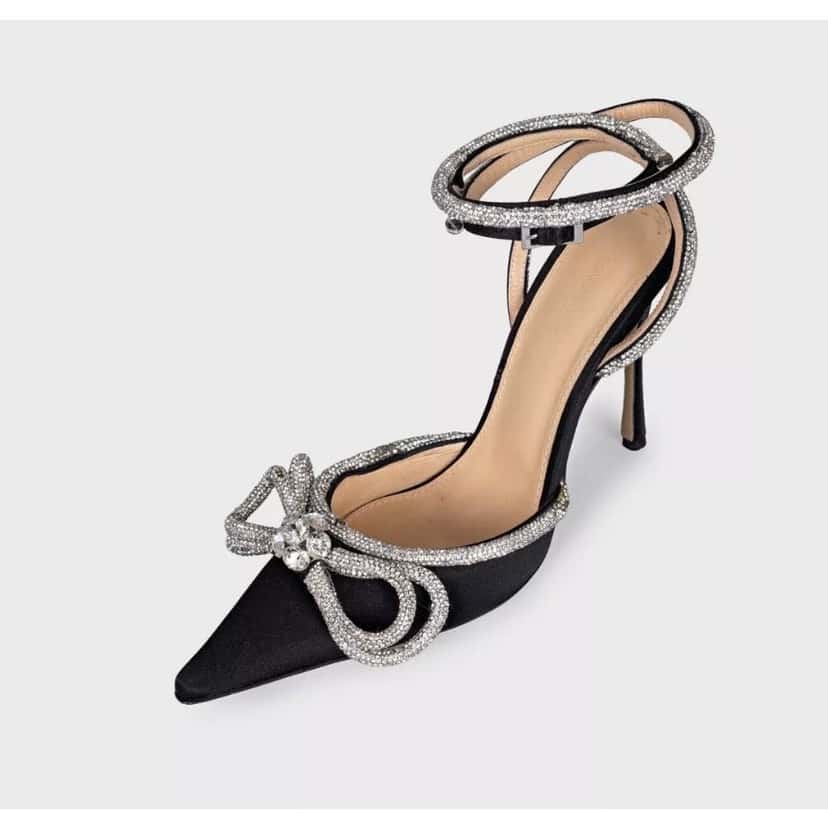 Mach & Mach Mach & Mach Silver Crystal Slingback Pumps - Size 39 Pre-owned Silver Leather Good condition - Inside View