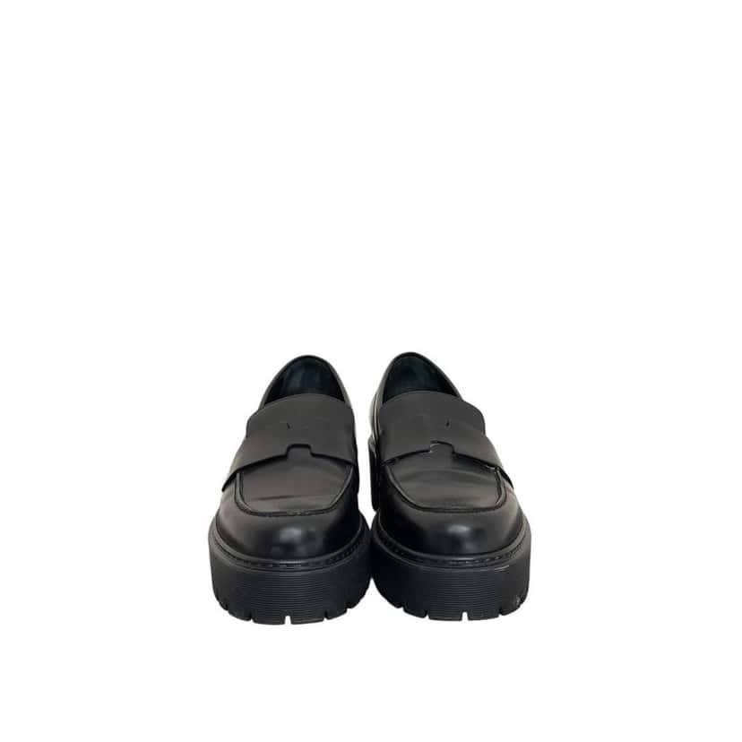 Hermès Elegant Hermes Hitch Loafers - Black Glacéd Calfskin - Size 39 Pre-owned Black Leather Good condition - Inside View