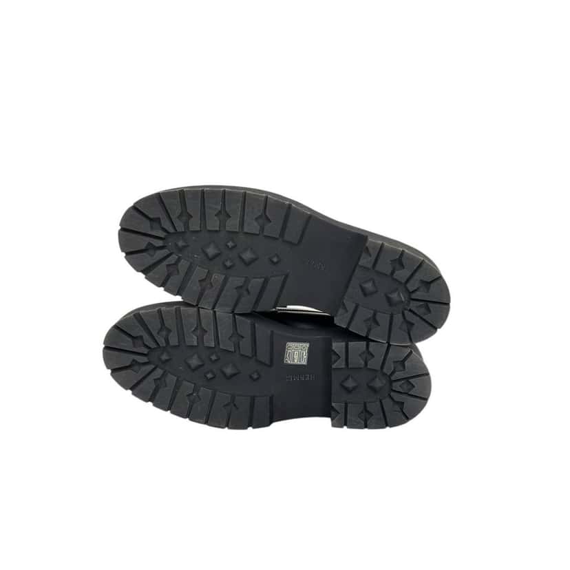 Hermès Elegant Hermes Hitch Loafers - Black Glacéd Calfskin - Size 39 Pre-owned Black Leather Good condition - Box View