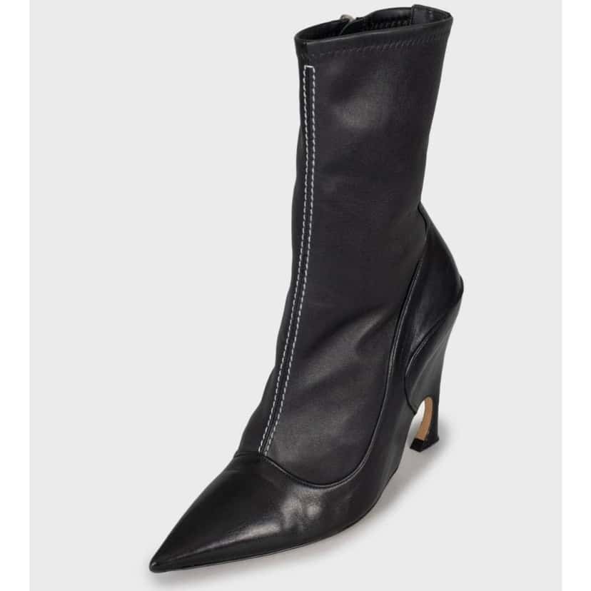 Christian Dior Christian Dior Black Leather Pointed Ankle Boots - EU 39.5 Pre-owned Black Leather Good condition - Inside View