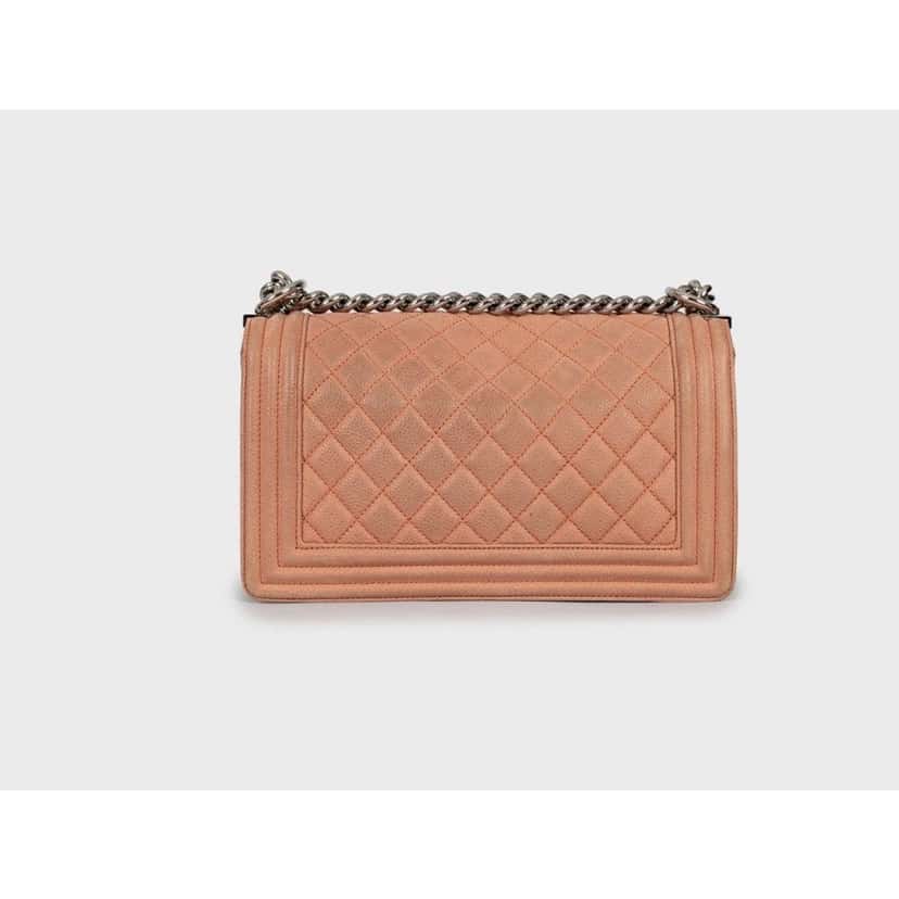 Chanel Authentic Chanel Boy Medium Brown Leather Crossbody Bag Pre-owned Brown Leather Good condition - Inside View