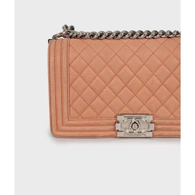 Chanel Authentic Chanel Boy Medium Brown Leather Crossbody Bag Pre-owned Brown Leather Good condition - Box View