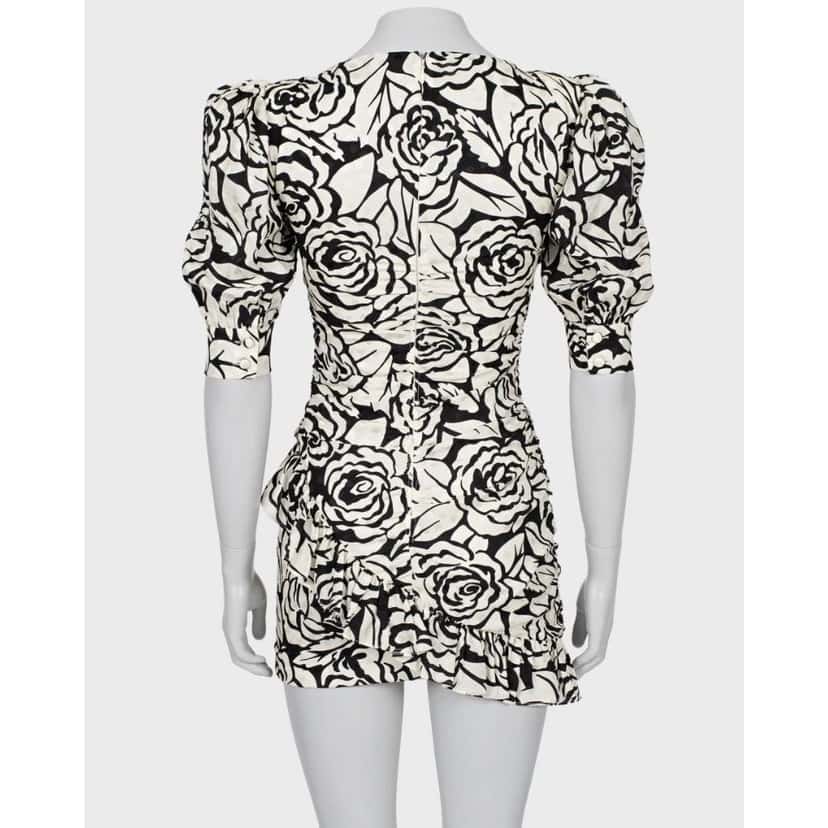 Alessandra Rich Alessandra Rich Silk Floral Mini Dress - IT38 / XS Pre-owned Black Silk Good condition - Inside View