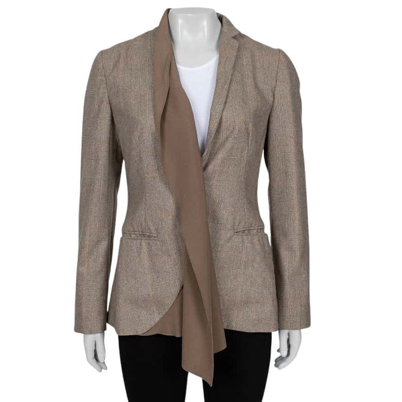 Brunello Cucinelli Brunello Cucinelli Brown Cashmere Jacket - Size 42 M Pre-owned Brown Wool Good condition - Front View