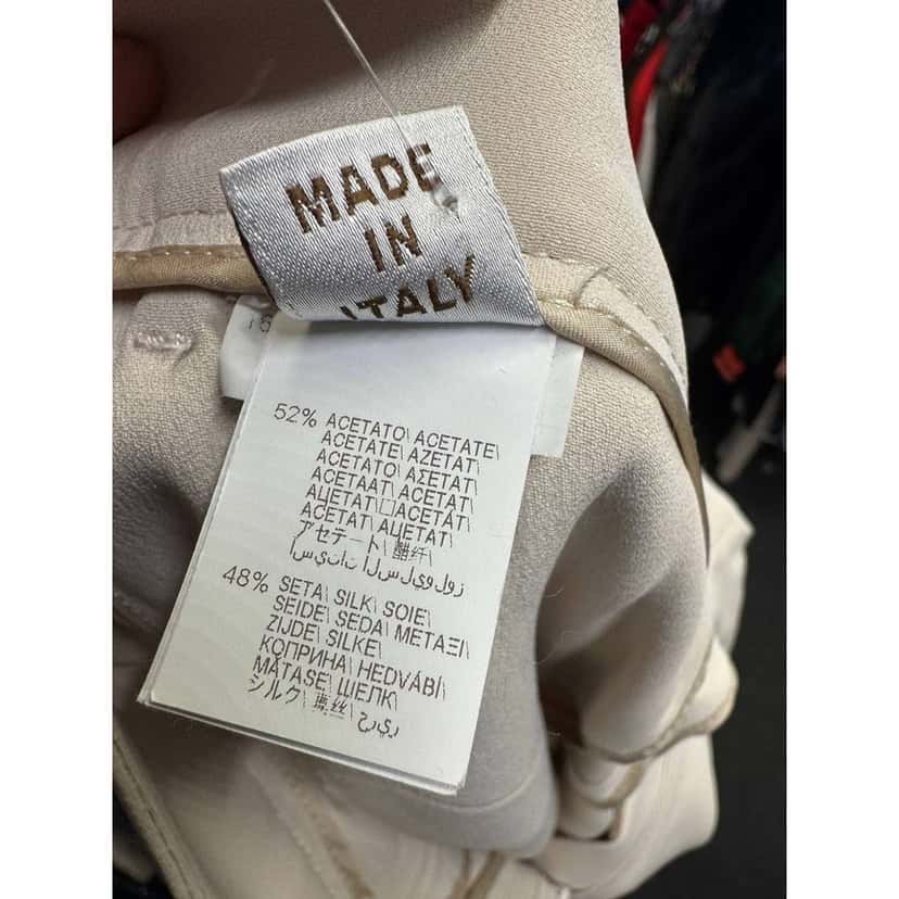 Brunello Cucinelli Brunello Cucinelli White Tapered Trousers - Size 42\M Pre-owned White Silk Good condition - Box View