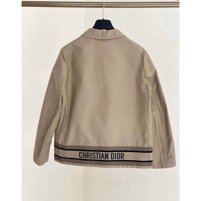 Christian Dior Christian Dior Caro Beige Khaki Trench Jacket - Size 36 Pre-owned Beige Good condition - Back View