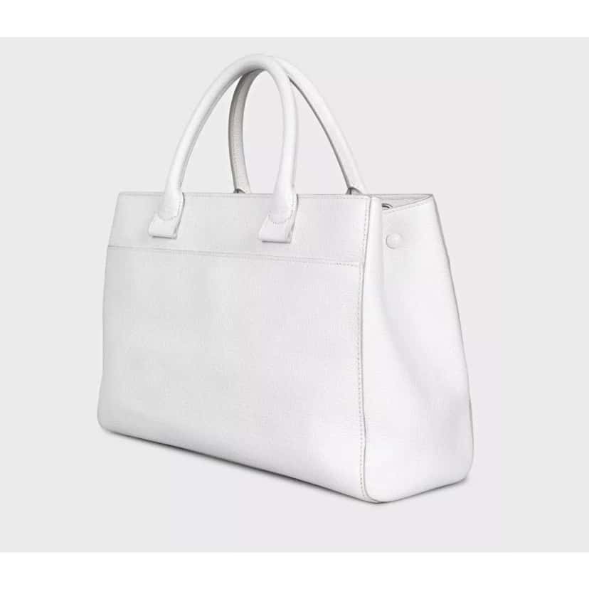 Chanel Chanel Neo Executive White Leather Tote Bag Pre-owned White Leather Good condition - Back View