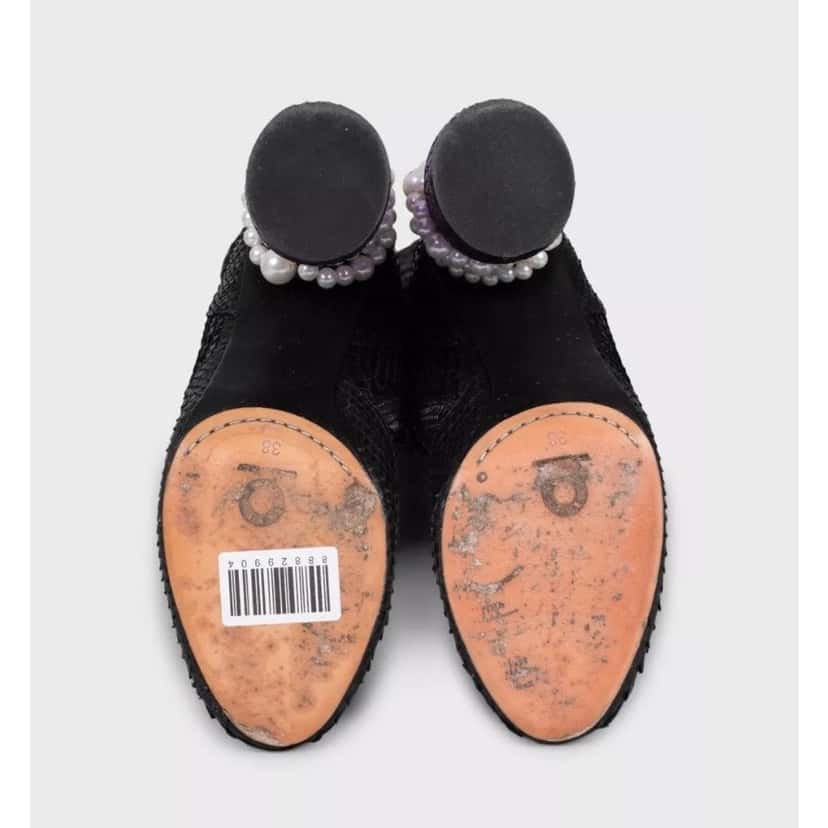 Dries Van Noten Dries Van NotenLambskin Over Knee Boots - EU 38 Pre-owned Black Leather Good condition - Box View