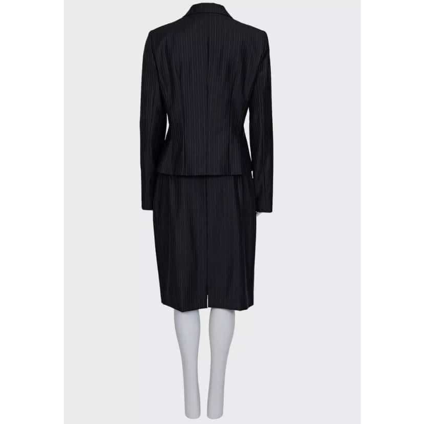 Christian Dior Christian Dior Black Striped Wool Suit FR44 XXL Pre-owned Black Wool Good condition - Inside View