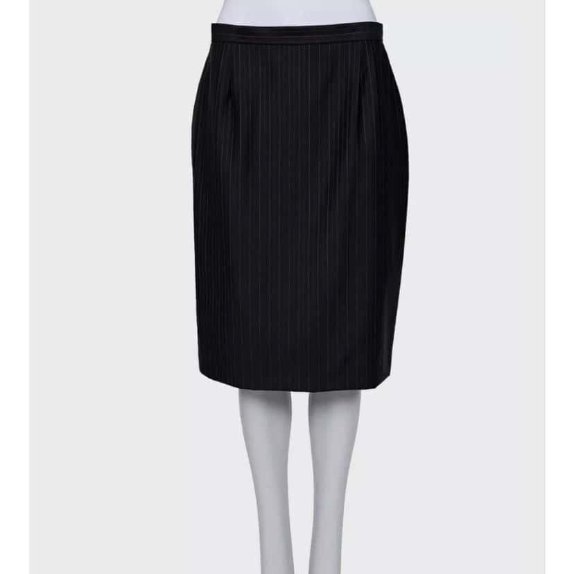 Christian Dior Christian Dior Black Striped Wool Suit FR44 XXL Pre-owned Black Wool Good condition - Model View