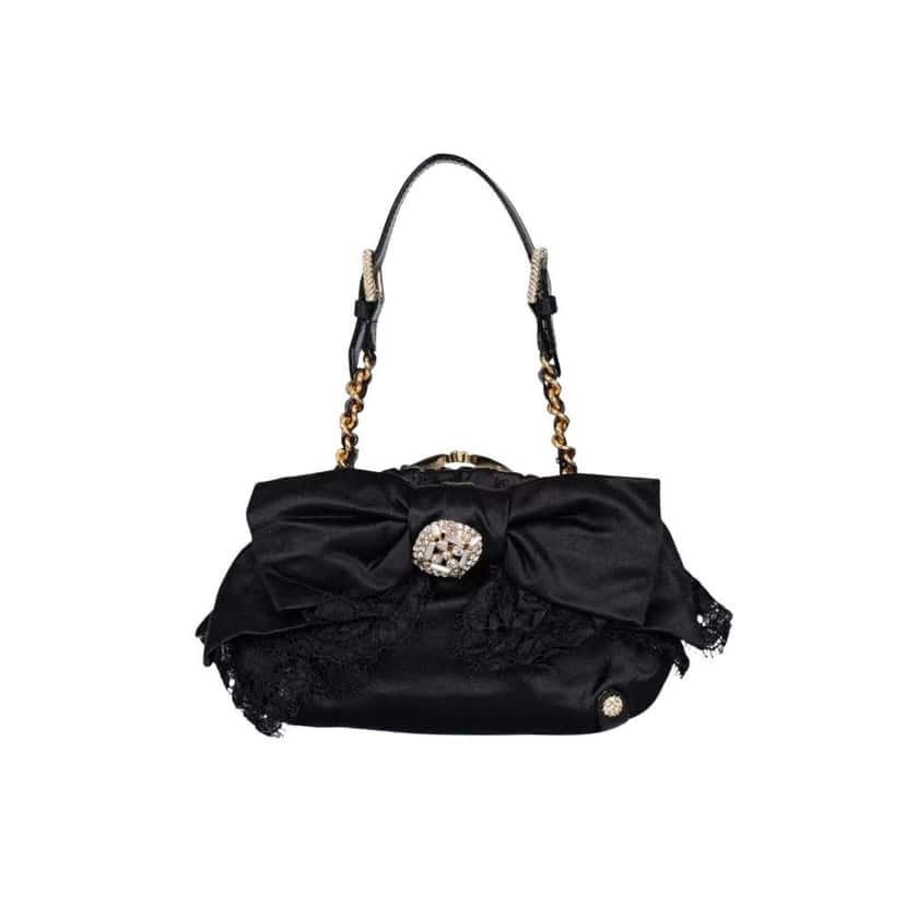 Dolce & Gabbana Dolce & Gabbana Black Textile Crystal Clutch Pre-owned Black Good condition - Front View