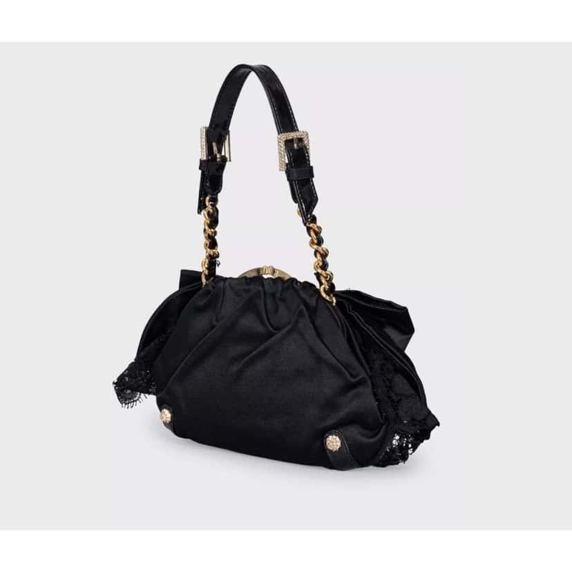 Dolce & Gabbana Dolce & Gabbana Black Textile Crystal Clutch Pre-owned Black Good condition - Back View