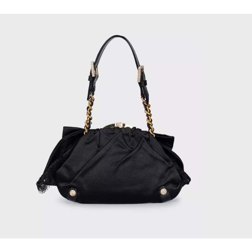 Dolce & Gabbana Dolce & Gabbana Black Textile Crystal Clutch Pre-owned Black Good condition - Inside View