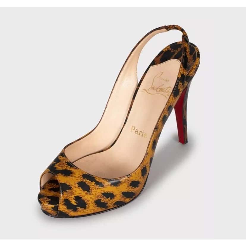 Christian Louboutin Christian Louboutin Brown Animal Print Leather Heels Sz.38 Pre-owned Brown Leather Good condition - Inside View