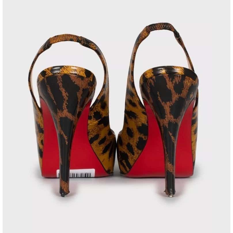 Christian Louboutin Christian Louboutin Brown Animal Print Leather Heels Sz.38 Pre-owned Brown Leather Good condition - Model View