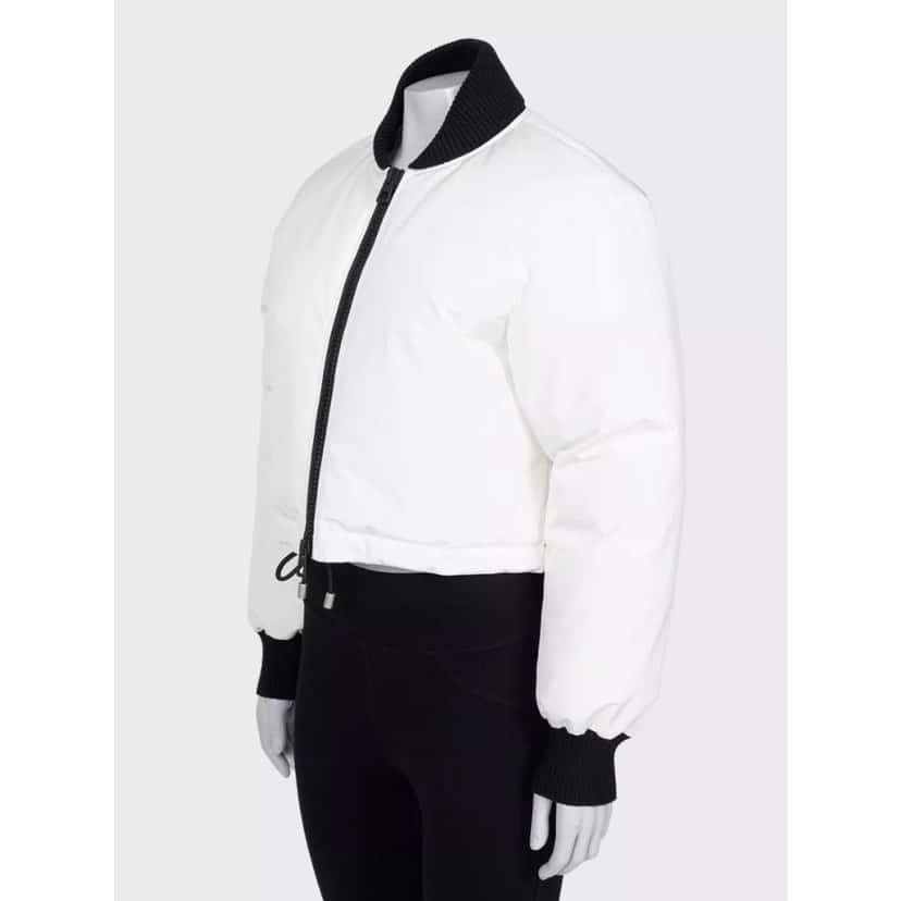Christian Dior Christian Dior Cropped Logo Jacket Sz.38/ M Pre-owned White Good condition - Back View