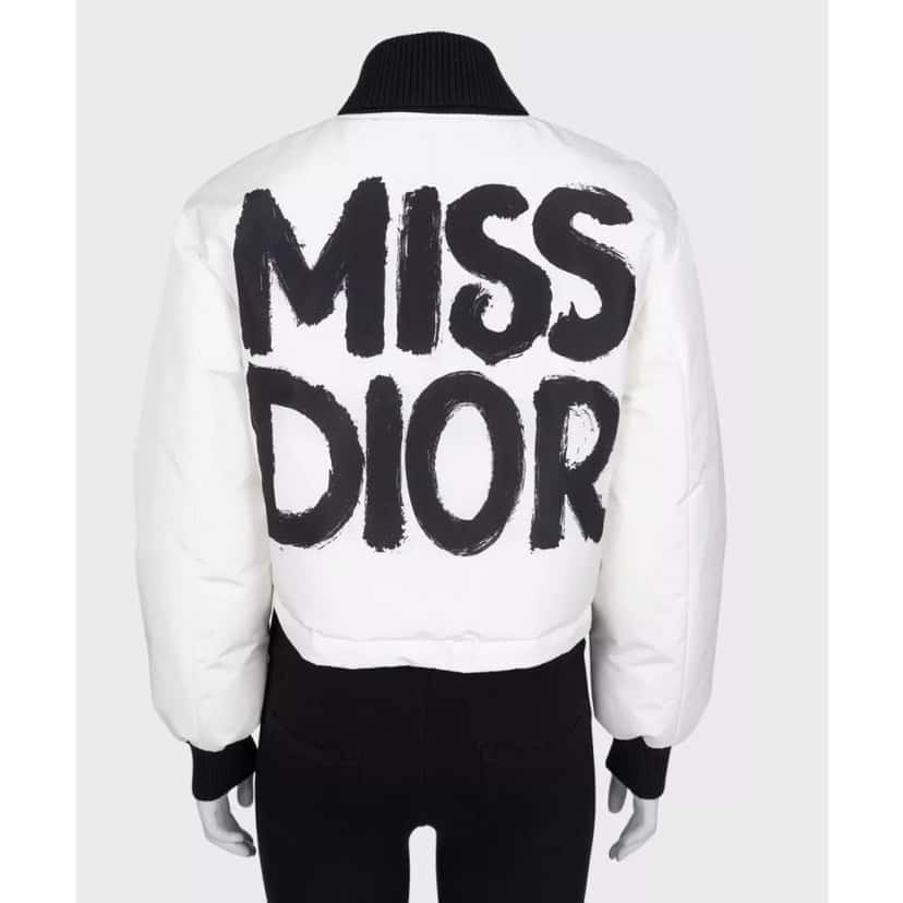 Christian Dior Christian Dior Cropped Logo Jacket Sz.38/ M Pre-owned White Good condition - Inside View