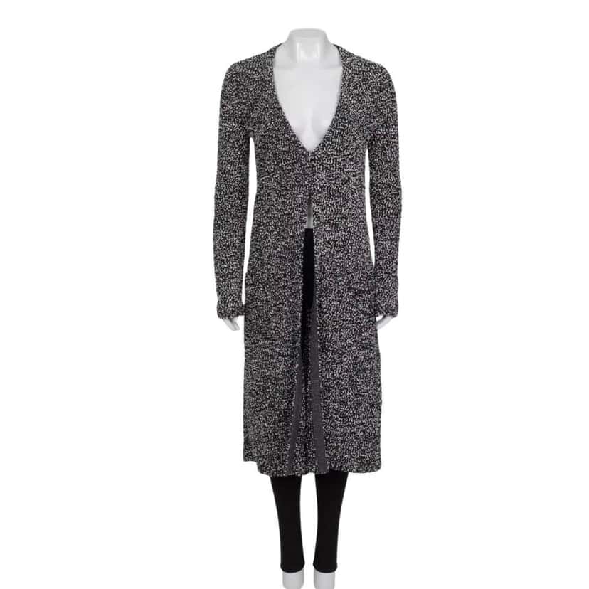 Christian Dior Elegant Christian Dior Black & White Button Cardigan Sz.38 Pre=owned Black Good condition - Front View