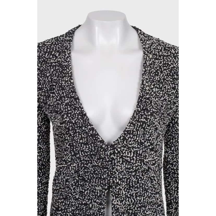 Christian Dior Elegant Christian Dior Black & White Button Cardigan Sz.38 Pre=owned Black Good condition - Model View