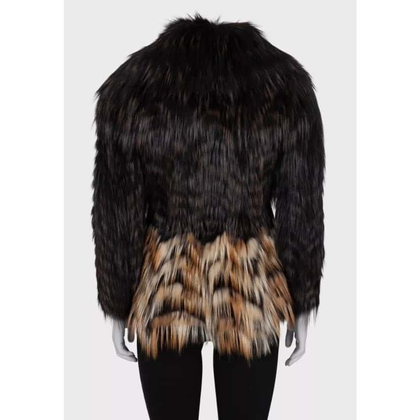 Blumarine Blumarine Brown Faux Fur Coat Size 40 / S Pre-owned Brown Silk Good condition - Inside View