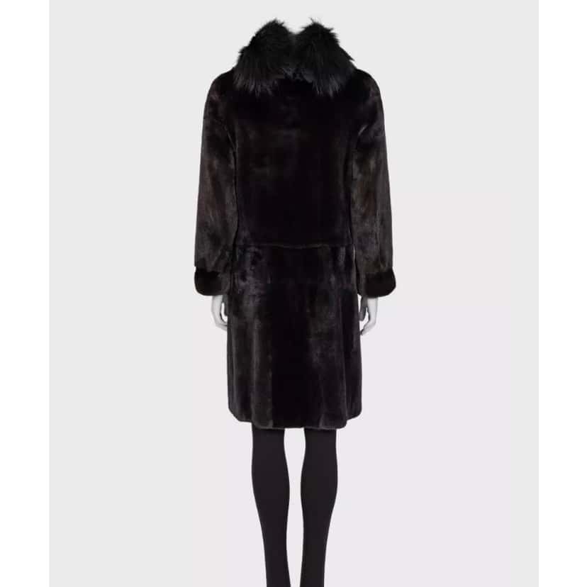 Unsigned Amato Luxurious Brown Coat - Size S/IT 40 pre-owned Brown Good condition - Inside View