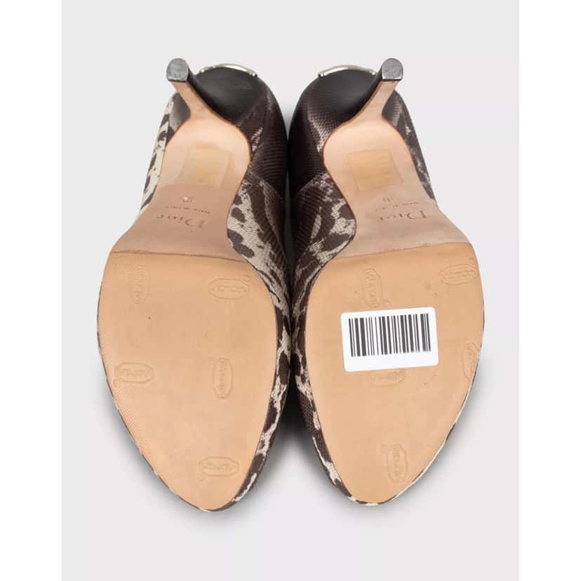 Dior Christian Dior Miss Dior Karung Leather Peep Toe Pumps Sz.38.5 pre-owned Other Leather Good condition - Box View