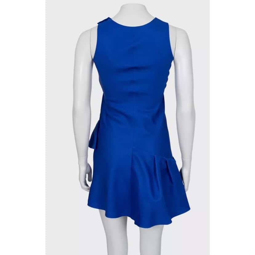 Christian Dior Christian Dior Vintage Blue Silk Blend A-Line Dress Sz.40/S Pre-owned Blue Silk Good condition - Inside View