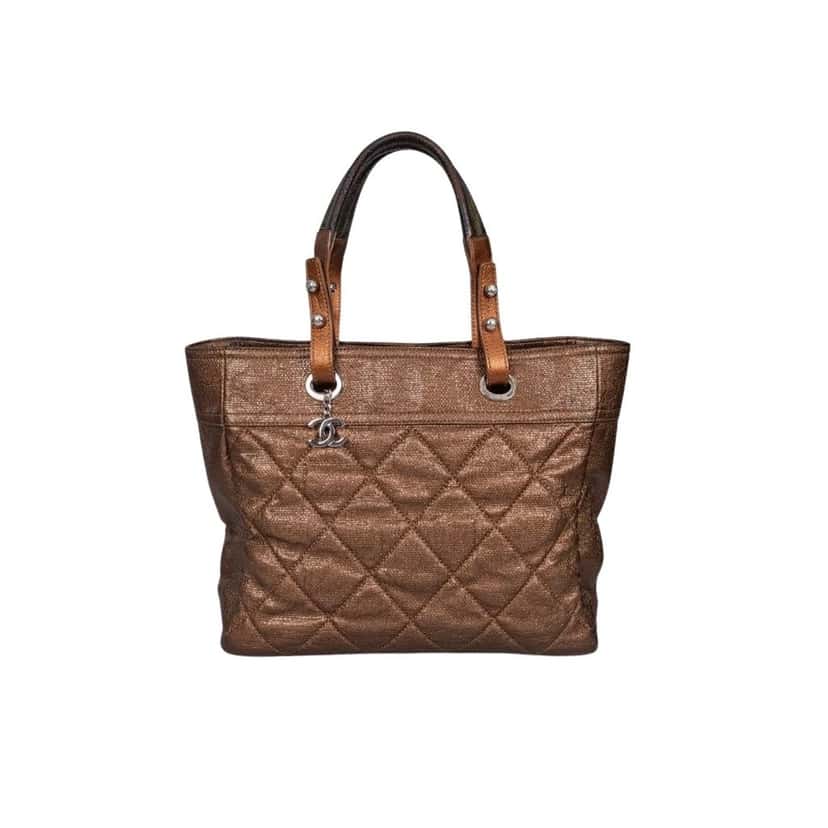 Chanel Chanel Paris-Biarritz Handbag Pre-owned Silver Leather Good condition - Front View