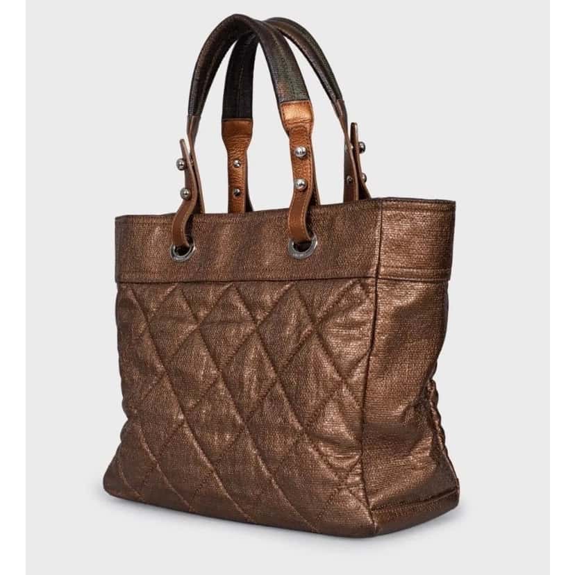 Chanel Chanel Paris-Biarritz Handbag Pre-owned Silver Leather Good condition - Back View