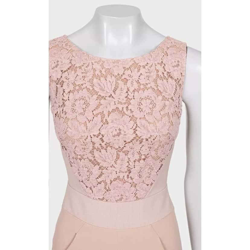 Elie Saab Elie Saab Fitted Lace-Embellished Jumpsuit EU34 XS Pre-owned Beige Lace Good condition - Model View