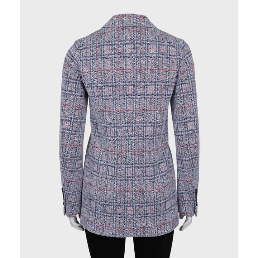 Celine Celine Checked Blazer - Cotton Blend, Silk Lined - Size 36 Pre-owned Grey Cotton Good condition - Inside View