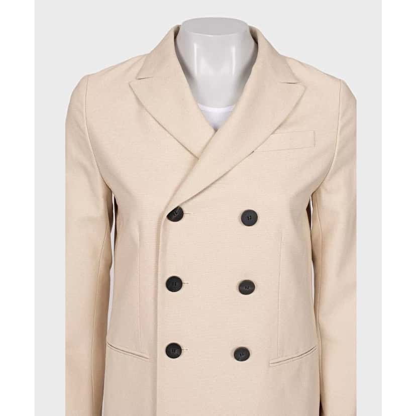 Christian Dior Christian Dior Beige Double-Breasted Jacket Size 36/S Pre-owed Beige Silk Good condition - Model View