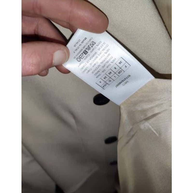 Christian Dior Christian Dior Beige Double-Breasted Jacket Size 36/S Pre-owed Beige Silk Good condition - Box View