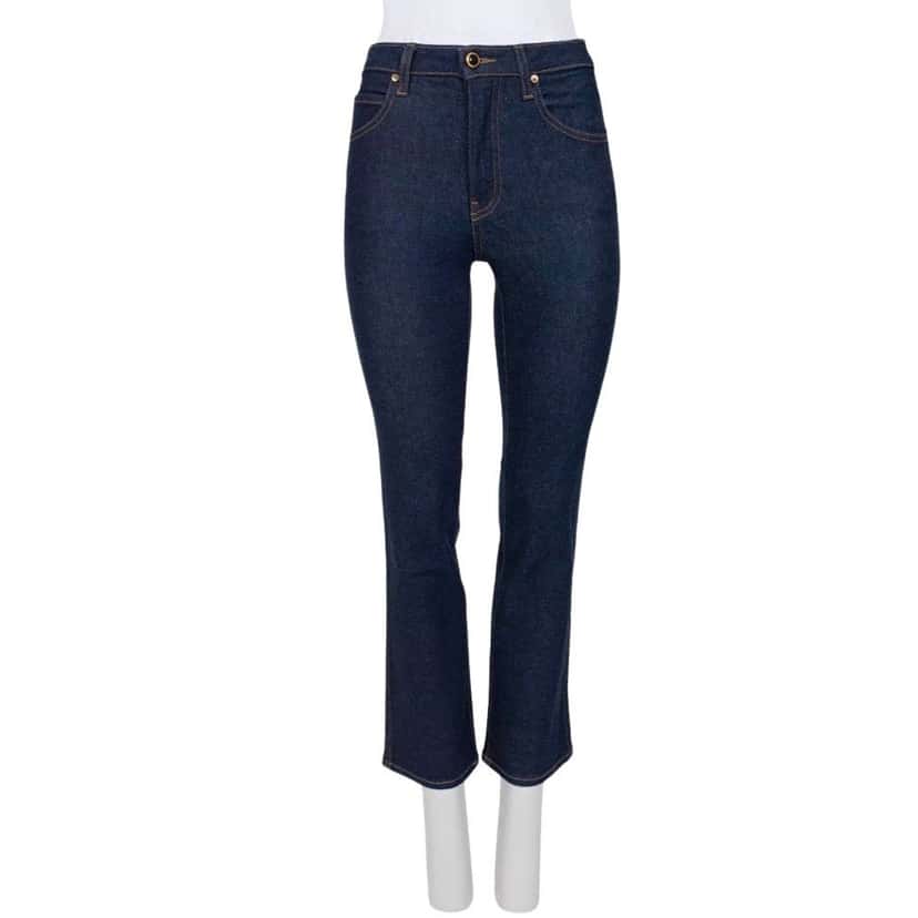Khaite Khaite Dark Blue High-Waisted Jeans - Size S Pre-owned Blue Cotton Good condition - Front View